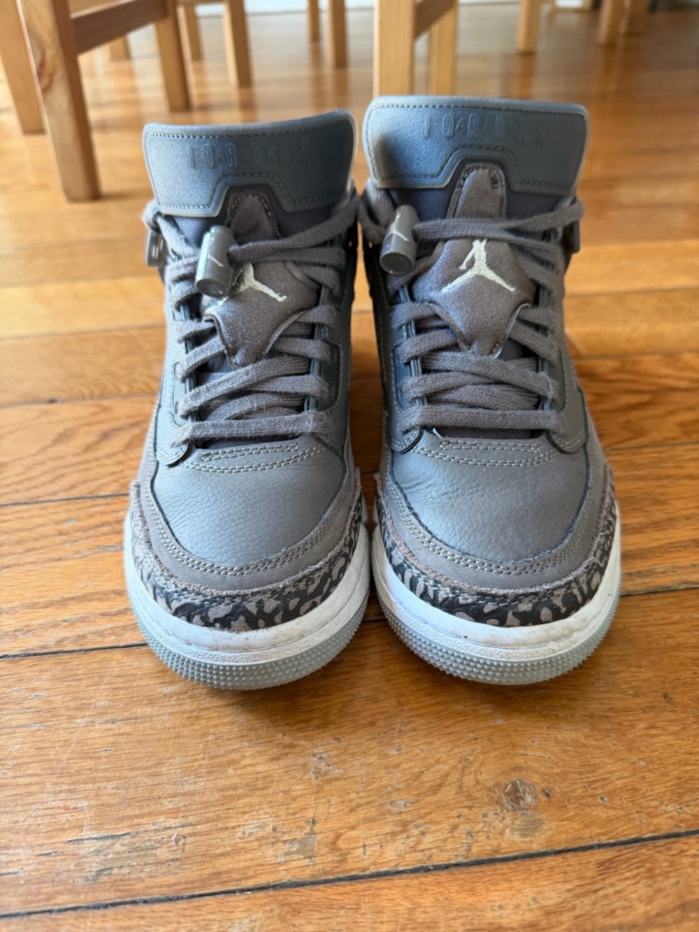 Youth Jordan sneakers.